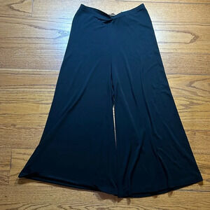 Giordano Ladies Black Capsule Wardrobe High Rise Gauchos Y2K Wide Leg Pants A38